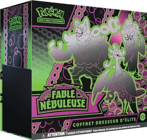 Pokémon TCG: Scharlachrote und Violette Elite-Trainer-Box – Nebula Fabel (1 voll illustrierte Promo-Karte, 9 Booster-Packs und Premium-Spielzubehör)