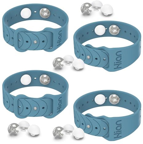 2 Paar Armbänder zur Linderung von Reisekrankheit Reise Akupressur Armbänder Übelkeits-Entlastungsband für Morgendliche Übelkeit, Seekrankheit, Autokrankheit, Band(Bule)