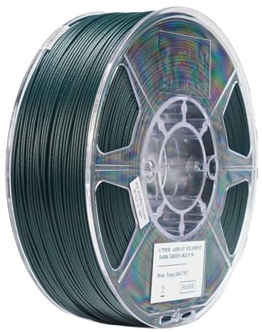 eSUN ABS Filament 1.75mm, ABS-CF Carbon Fiber Filled ABS Filament, 1KG Spule (2.2 LBS) 3D Druck Materialien für FDM 3D Drucker, Dunkelgrün