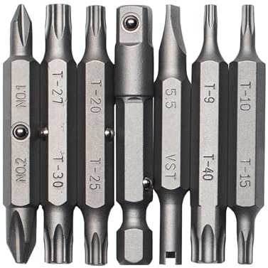 MEGAPRO® Automotive Bit Pack | Replacement Multi-Bit Refills | 7 Double-Ended Bits | Automotive Industry Bits