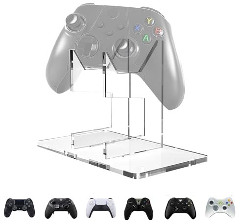 xyuayamz Controller Halter, ps5 Controller Halterung, Gaming Controller Ständer, Controller Holder Schreibtisch Universeller für Xbox, PS5 und PS4, Acryl, 1 Stück, Transparenter