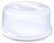 ZOPPER White Large Round Plastic Cake Box With Lockable Lid & Carry Handles Portable Cake Carrier Storage Container Fits 11 inch Ideal for Cakes, Cookies