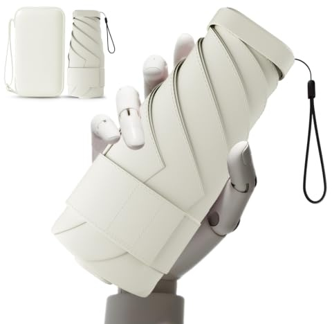 Mini-Reiseschirm, umweltfreundlich, kompakt & leicht passt in jede Tasche | Ultra-leicht 195g, faltet auf 14cm mit Etui. Regen- & UV-Schutz. Passt in Handtasche, Rucksack, Jackentasche.