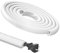 Polegas 118Inch Mini Cable Trunking, Self Adhesive Cable Hider, Flexible Half Round Cable Cover for 1 Electric Cables, Wire Covers for Cables to Hide Wall Floor TV Wire, 10mm ×14mm, White