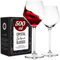 Gusto Nostro Weingläser aus Kristallglas, 2er Weingläser Set, Langer Stiel, Für Rot- und Weißwein, Spülmaschinenfest, Schick, Elegant, Groß und Hoch, für Hochzeiten, Weihnachten, Jubiläen