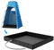 Rppiup Base de Douche Portable pour Camping, Base de Douche Pliable, Bac de Douche Portable, Base de Douche pour Camping-Car, Plateau de Douche de Tente, pour Camping, Plage, Extérieur