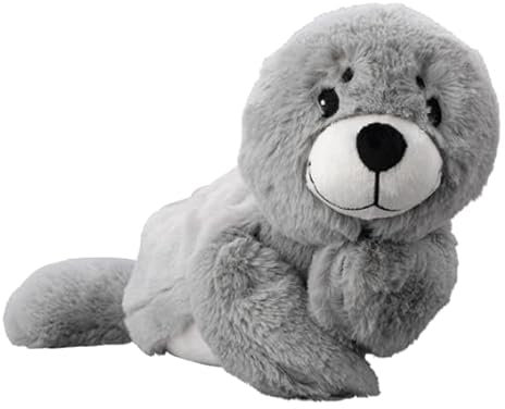 welliebellies® Wärmekuscheltier | groß | Seehund | herausnehmbare Bio-Hirse-Füllung | im Ofen oder in der Mikrowelle erwärmen | bis zu 90 min Wärme