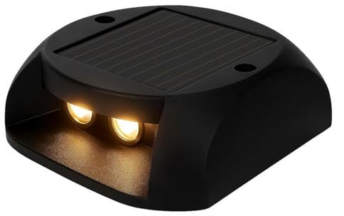 Planetitaly Segnapasso LED Esterno Solare Luce Calda Bianca 3000K, Luci Solari da Scale Impermeabilità IP54, Lampada Solare per Terra Sentieri Marciapiede Giardino Faretti Segna Passi Solari (Cubo)