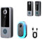 Guardianbell Pro, Smart Wifi Doorbell & Security Cam In One, Live View And Two-Way Audio, Auto Snapshots And Local Recordings, Doorbells For Homes, Offices, Gates, Motion Alerts (M21)