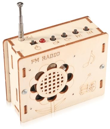 Silkwish Radio Bausatz für Kinder ab 8 Jahren - DIY Elektronik Baukasten Kits aus Holz - Experimente Wissenschaft Bastel Set - STEM Spielzeug Geschenke ab 8-14 Jahre Jungen Mädchen