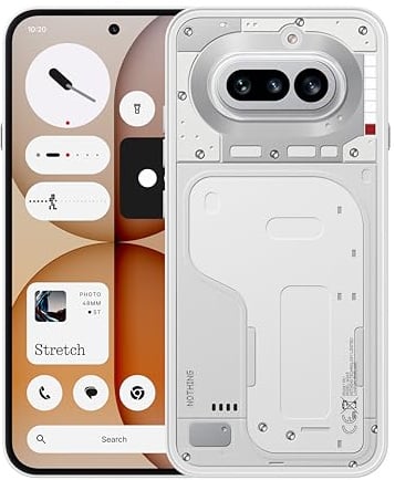Nothing Phone (4a) - Tripla Fotocamera 50MP, Ultra Zoom 70x, Smartphone Trasparente, Batteria Lunga Durata, Ricarica Rapida 50W, AMOLED 120Hz, Glyph Bar, 8GB+256GB - Bianco
