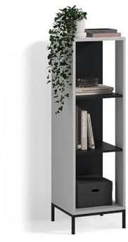 Livinity Bücherregal Aterno Grau | mit 3 Fächern