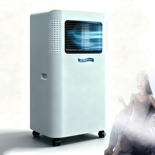 LMYYDES Climatiseur Mobile 2600 W 1P | Avec 4 roulettes, puissance de refroidissement de 2600 W (pour des pièces jusqu'à 20–25 m²), 330 × 280 × 680 mm