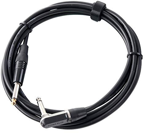 Pronomic Stage INST-A-3 Klinkenkabel (6,3 mm Winkelstecker, Gitarren-/Instrumentenkabel, Länge 3 m) Schwarz