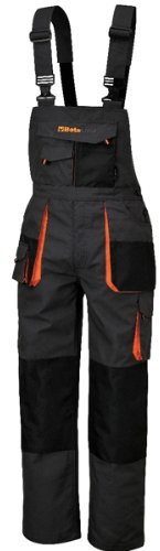 BETA Tools 79030905 Salopette Easy Canvas Grey TG.XXL, Nero, XXL mm