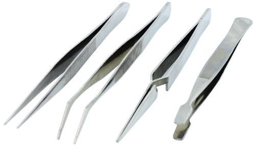 Modelcraft Pinzette aus Edelstahl, 4 Stück