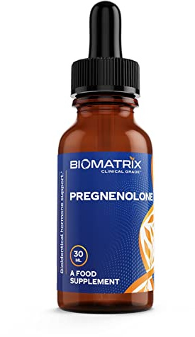 BioMatrix Pregnenolone Supplement, Sublingual Micronized Liquid for Memory & Mood | 3X Better Absorption Than Capsules (30 ml) - 30-60 Day Supply