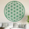 Kiwistar Blume des Lebens - Baum Wandtattoo in 6 Größen - Wandaufkleber Wall Sticker - Dekoration, Küche, Wohnzimmer, Schlafzimmer, Badezimmer (20 x 20 cm, 61_Gruen)