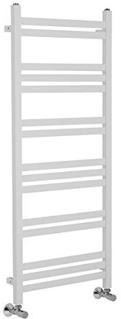 Warmehaus Designer Bathroom Flat Panel Heated Towel Rail Radiator Rad 1200 x 500 White