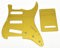 KAISH 11 Loch ST/Strat Style Pickguard HSS Pickguard mit ST Rückplatte Tremolo Trem Abdeckung für USA/Mexico Stratocaster/Strat Gold Mirror 1-lagig