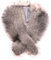 Futrzane Classic Stola - Lange Fellstola Damen - Fake Fur Pelzkragen Fell Schal (Silber Classic)