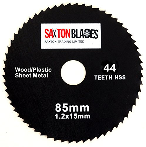 Saxton GPB8544T 85mm x 44T HSS Circular Saw Blade Compatible with Worx Worxsaw Bosch Makita Ryobi