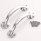 White Hinge 2X 150mm/6 Silver Aluminium Pull Handles - Cabinet/Cupboard/Drawer Door Pulls + Screws