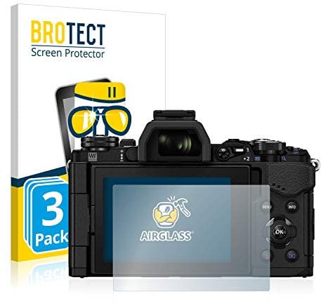BROTECT 3 Stück Schutzglas für Olympus OM-D E-M5 Mark II Schutzfolie Panzer Folie Glas Displayschutz Made in Germany [ 9H, Anti-Fingerprint]