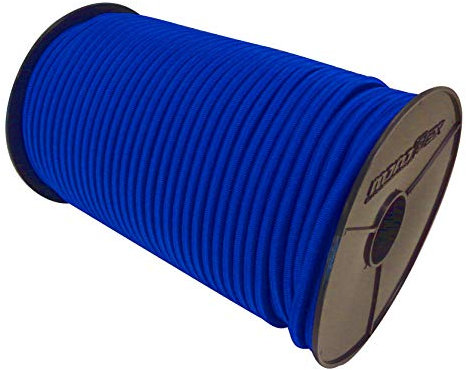 10m Expanderseil 4mm Gummiseil in Blau Gummikordel Expanderseil 10m - 100m für Plane LKW Netze Zelte Abdeckungen