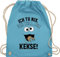 Turnbeutel Rucksack - Karneval & Fasching - Taschen - Ich tu nix Ich will nur Kekse I Krümelmonster I Keksmonster - Unisize - Hellblau - kinderturnbeutel jungen karnevalsbeutel faschings keks