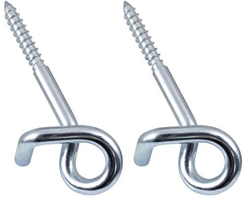 ALPENSTAHL Sicherheits-Schaukelhaken Stahl verzinkt | 2 Stück - Schaukel-Aufhängung für schwere Lasten | Länge: 160 mm | Stahlhaken mit Gewinde | Sicherheitshaken massiv | Schaukelhalterung