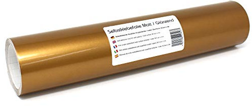 Finest Folia 3m x 31cm Plotterfolie 105 Farben Matt/Glänzend Selbstklebend Bastelfolie zum Plotten Möbelfolie (092 Kupfer, Glanz)