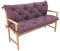 chilly pilley Bankkissen Relax Palettenkissen mit Rückenlehne Gartenschaukelkissen mit Nähten Gesteppt Gartenkissen Garten Kissen Sitzpolster Hollywoodschaukel (150x50x50, Violett)