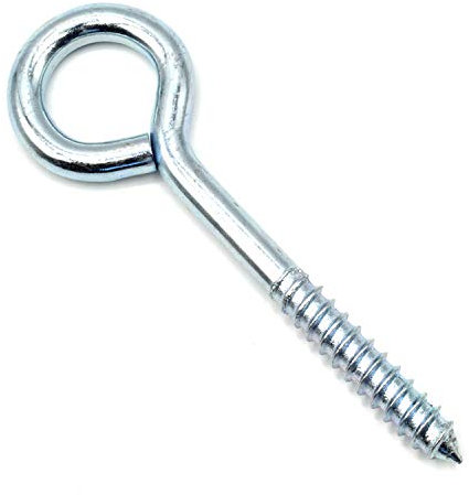 HEAVYTOOL Ösenschraube 8mm x 80mm mit Holzgewinde Stahl verzinkt Schraubhaken Ringschraube (10 Stück) Augschraube