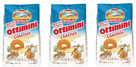 3x Divella Ottimini Classici Shortbread Kekse mit frischen Eiern 400g Biscuits Cookies italienische Kekse