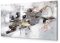 B&D XXL - Tableau décoratif abstrait 120x40 cm - Impression sur toile colorée - Décoration murale pour salon et chambre - Marron gris noir - Abstraction artistique hivernale a-A-0688-b-a
