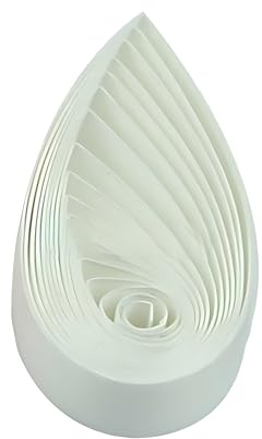 ODETOJOY Quilling Papierstreifen 3mm Creme Elfenbein quilling streifen 3mm quilling papier 120 Stück Länge 52cm Creme Elfenbein