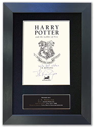 J K ROWLING Goblet of Fire Signed Reproduction Autograph Mounted Print A4 Harry Potter #412