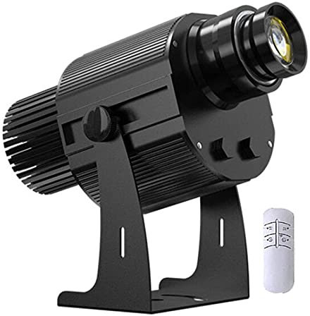 60W LED Custom Image GOBO Logo Projector Light Remote Glass GOBO Projector Free Custom Glass GOBO,Outdoor IP67 Waterproof (Black,60W)