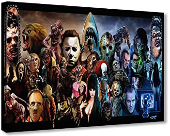 ZHONGYUTONG Horror Film Poster Horror Movie Gemälde Horror Bilder auf Leinwand mit Rahmen Horror Wand Dekoration Horror Kunstdrucke (30x45cm)