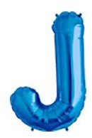 40cm Blau Folienballon Buchstabe J