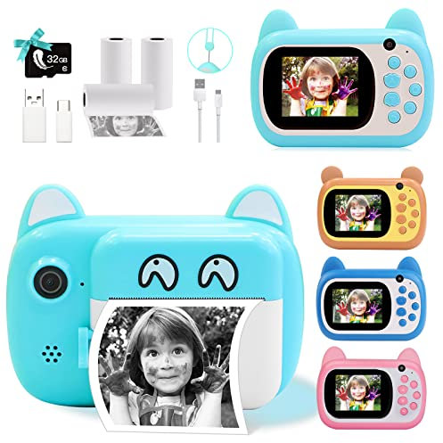 TOYOGO Cámara de Fotos instantánea Digital, Pantalla LCD de 6,1 cm, para niños con Zoom de 6X, Lente Doble de 24 megapíxeles y grabadora de vídeo 1080 P, para niños (Verde)