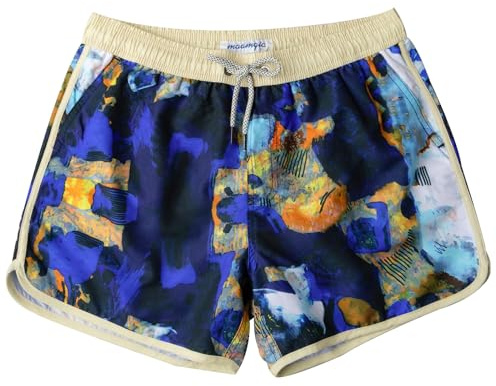 maamgic Mens 5 Short 70s 80s 90s Vintage Swim Trunks Quick Dry Bathing Suits Swimming Shorts Swimsuits Board Shorts,Oil Painting,S