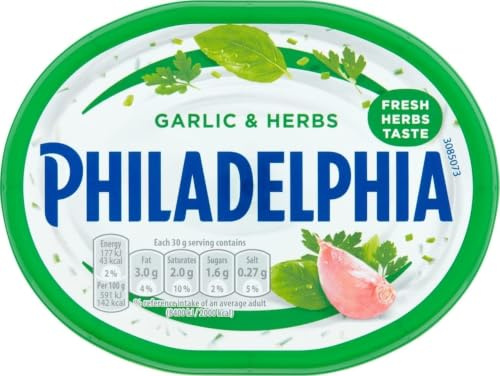 Philadelphia Garlic & Herbs Soft Cream Cheese 165g
