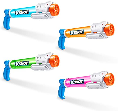 X-Shot Water Warfare Tube Soaker, (4er Pack) Kleine Wasserblaster