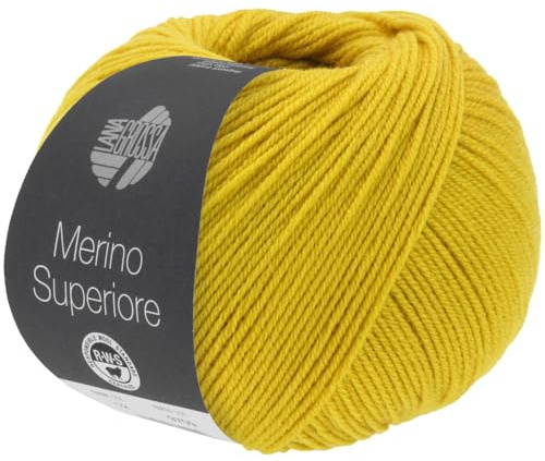 LANA GROSSA Merino Superiore | Pure, extrafeine Merinowolle waschmaschinenfest und filzfrei | Handstrickgarn aus 100% Schurwolle (Merino extrafein) | 50g Wolle zum Stricken & Häkeln | 180m Garn FB10