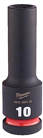 Milwaukee Shockwave Socket 1/2 Hex Long 10mm-4932480328