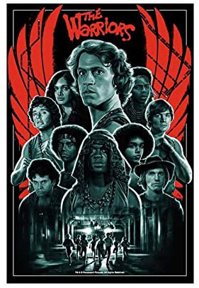Filmposter The Warriors (1979), Wanddekoration, Leinwand-Poster, Schlafzimmer, Dekoration, Sport, Landschaft, Büro, Raumdekoration, Geschenk, ungerahmt, 30 x 45 cm