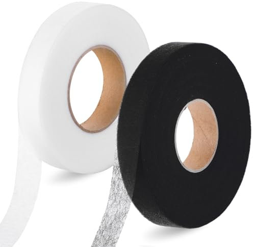 Andibro 2 Rollen Saumband 64 Meter, 15mm Bügelsaumband Kein Nähsaumband Stofffixierband änderungsschneiderei Saumwerkzeug Für Hosen Jeans Hosenrock Stoffkleidung