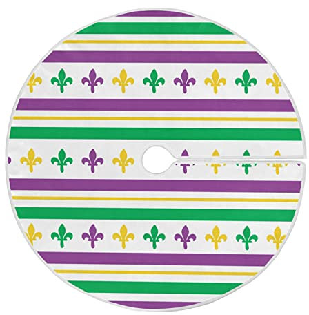 91cm/36Inch Weihnachtsbaumdecke Christbaum Decken Weihnachtsdecke Baum Für Ferienhaus Neujahr Party Urlaub Mardi Gras - Karneval Fleur De Lis